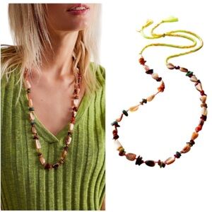 Anthropology Free People Ariana Ost adjustable beaded necklace.
